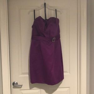 *DONATED* - Alfred Angelo Strapless Cocktail Dress, 7129, Fuchsia (“Violet”), 16